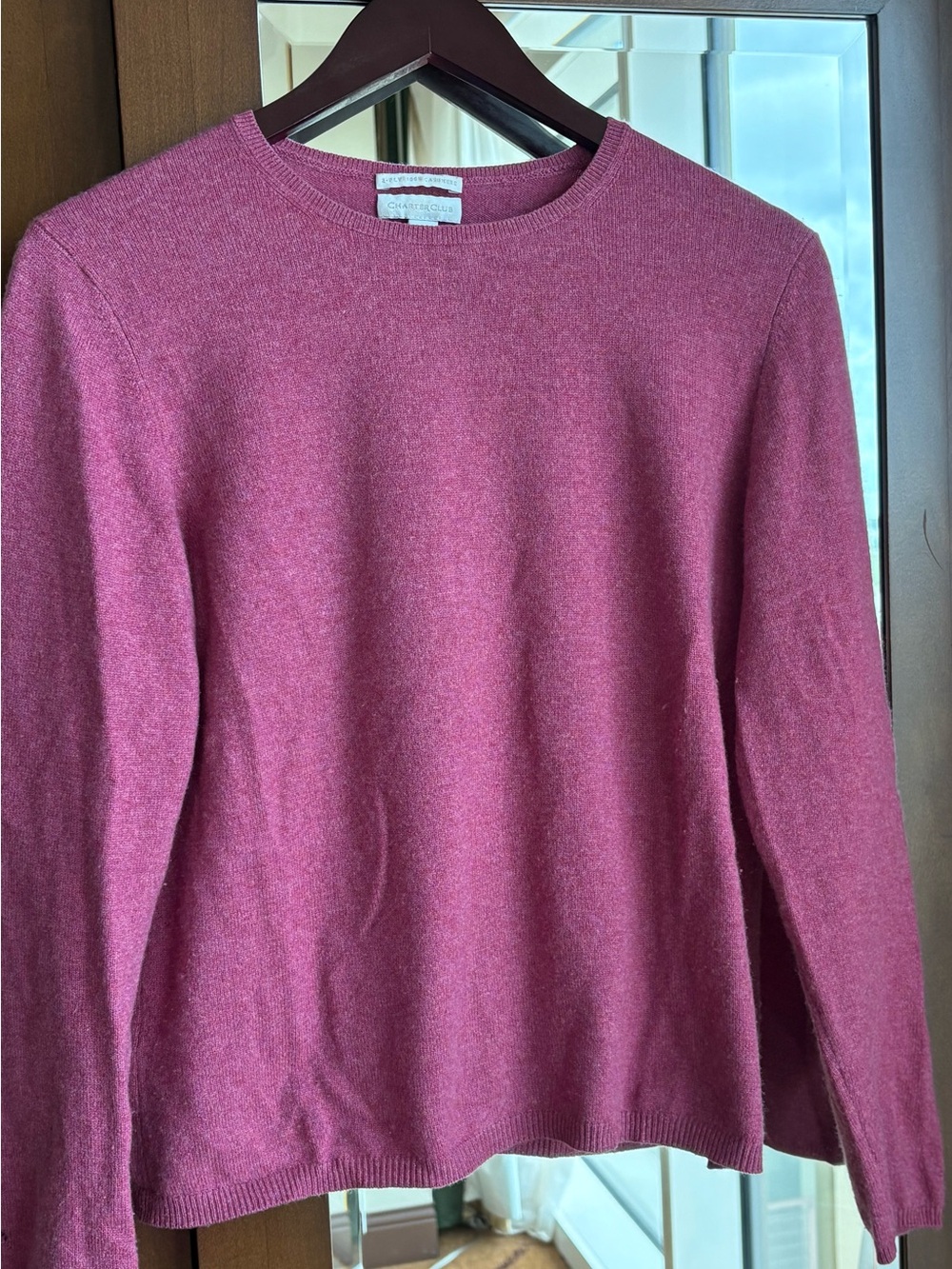 Charter Club Men's Crewneck Sweater in Berry
